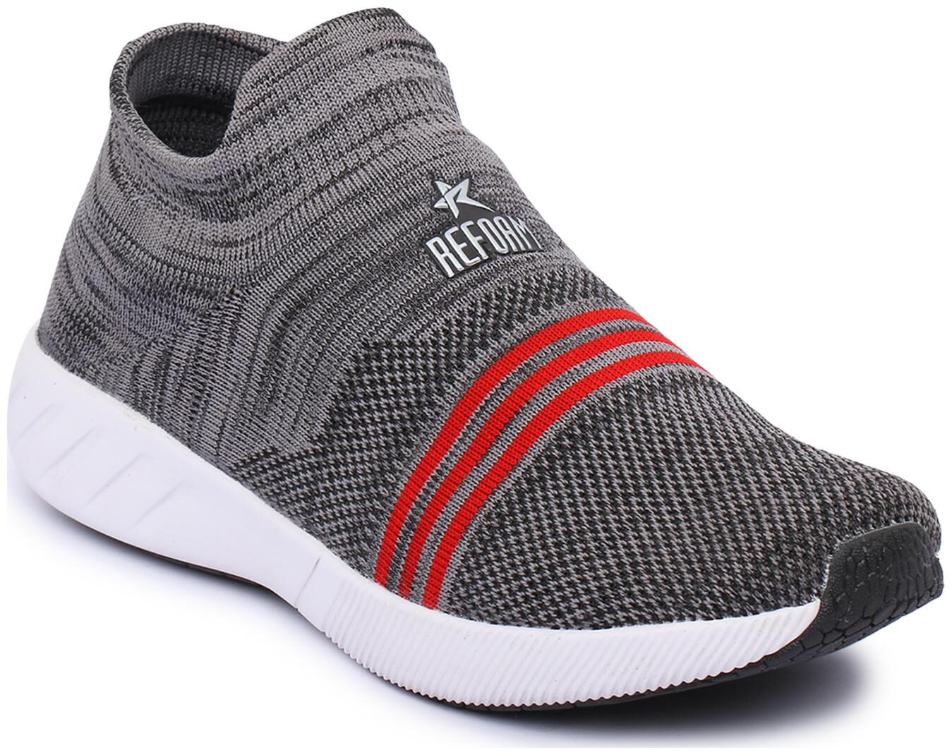 

REFOAM Men Walking Shoes ( Red Grey )