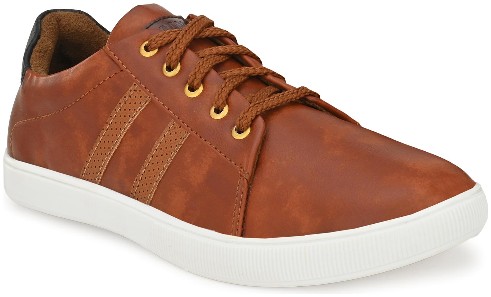 

REFOAM Men Brown Casual Shoes - REFOAM MEN S BROWN SYNTHETIC-LEATHER CASUAL SHOES - AK-7BROWN