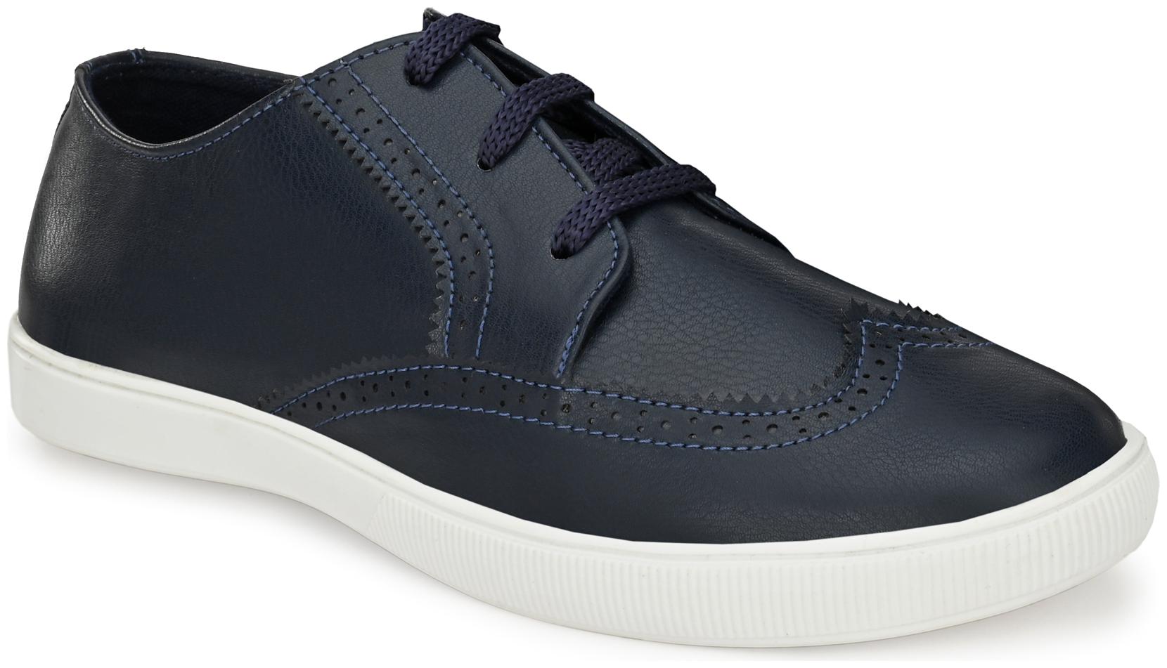 

REFOAM Men Navy Blue Casual Shoes - REFOAM MEN S NAVY SYNTHETIC-LEATHER CASUAL SHOES - AK-6NAVY