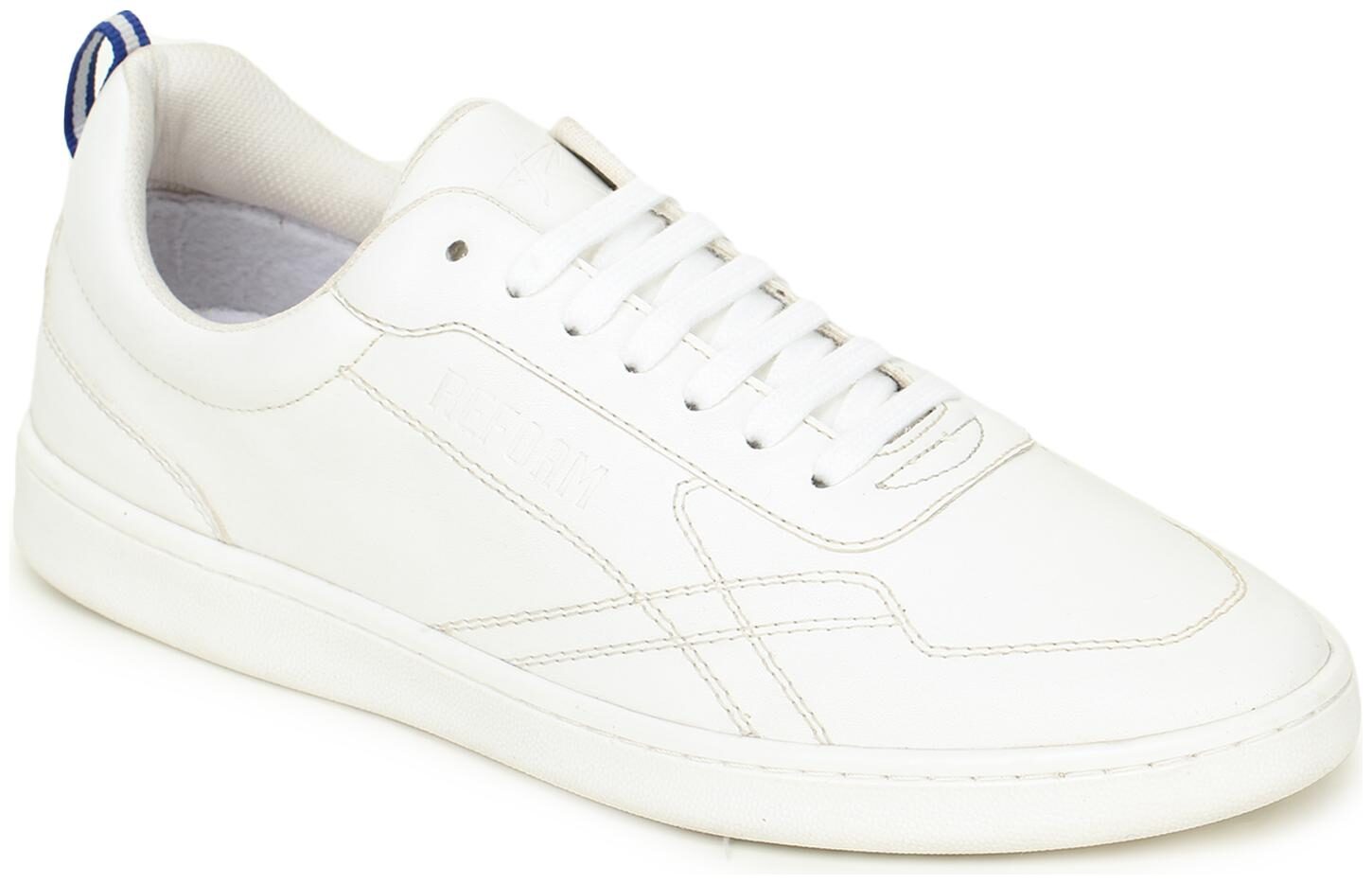 

REFOAM Men s White Textile Lace-Up Casual Sneaker Shoes