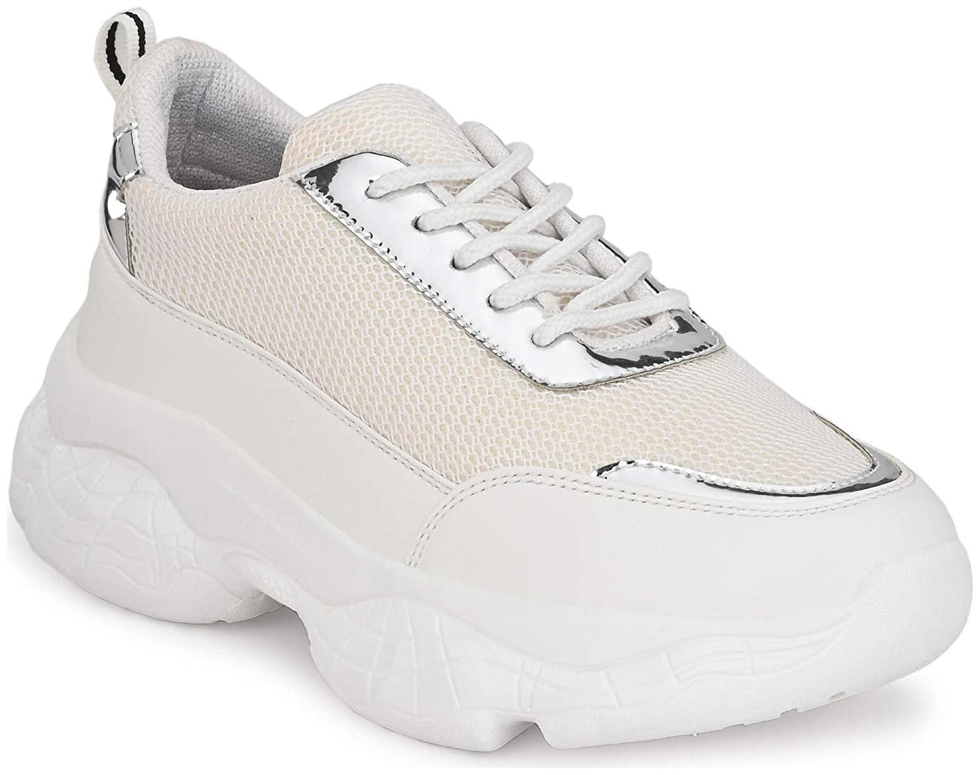 

REFORCE Women Silver Sneakers