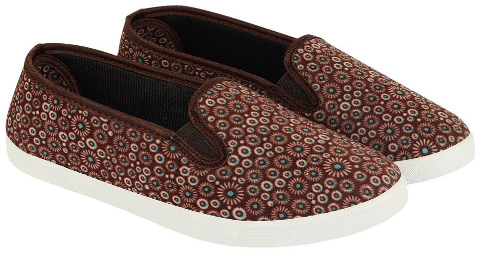 

Rex Shoes Women Brown Slip-On Shoes