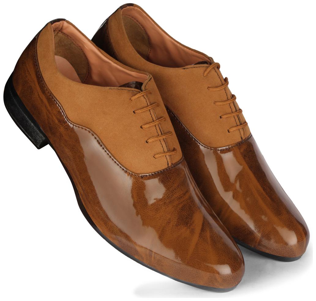

Rexler Men Tan Derby Formal Shoes - REXLER PW TAN