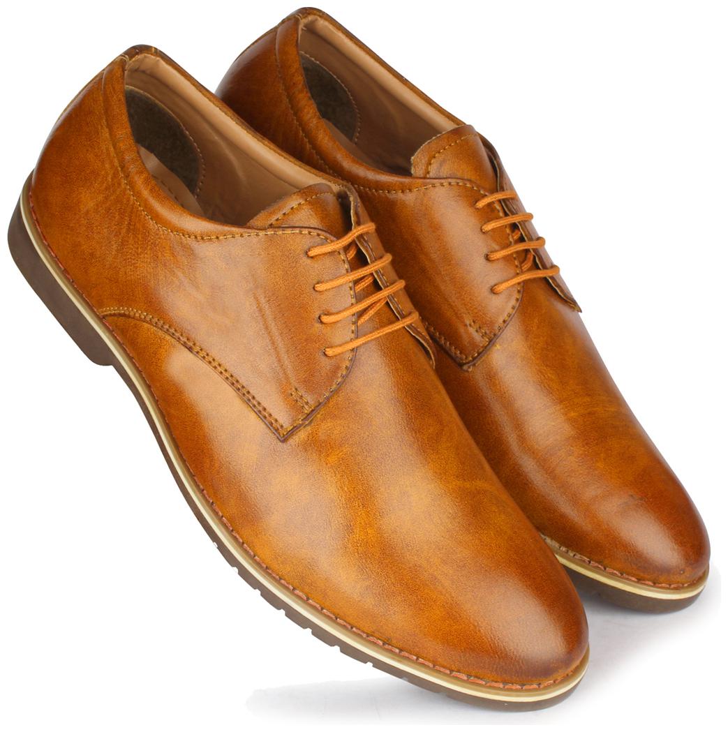 

Rexler Men Tan Derby Formal Shoes - REXLER LV 03 TAN