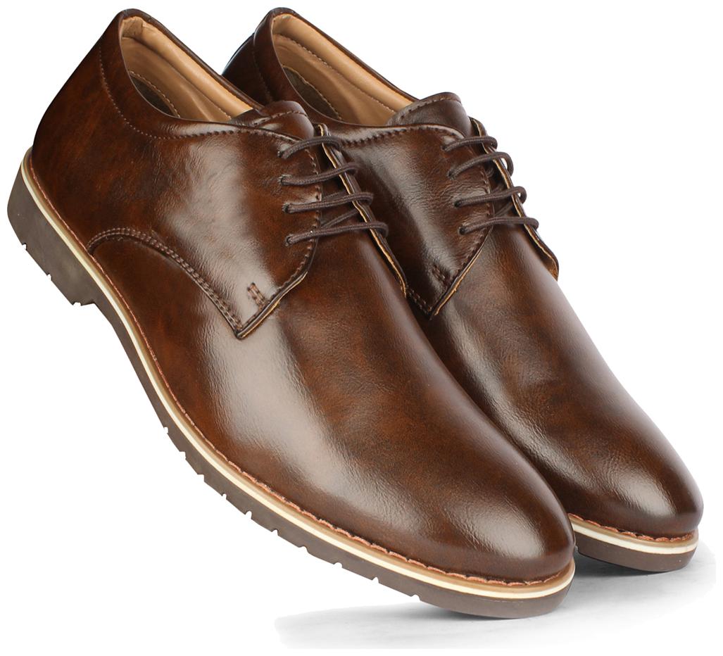 

Rexler Men Brown Derby Formal Shoes - REXLER LV 02 BRN