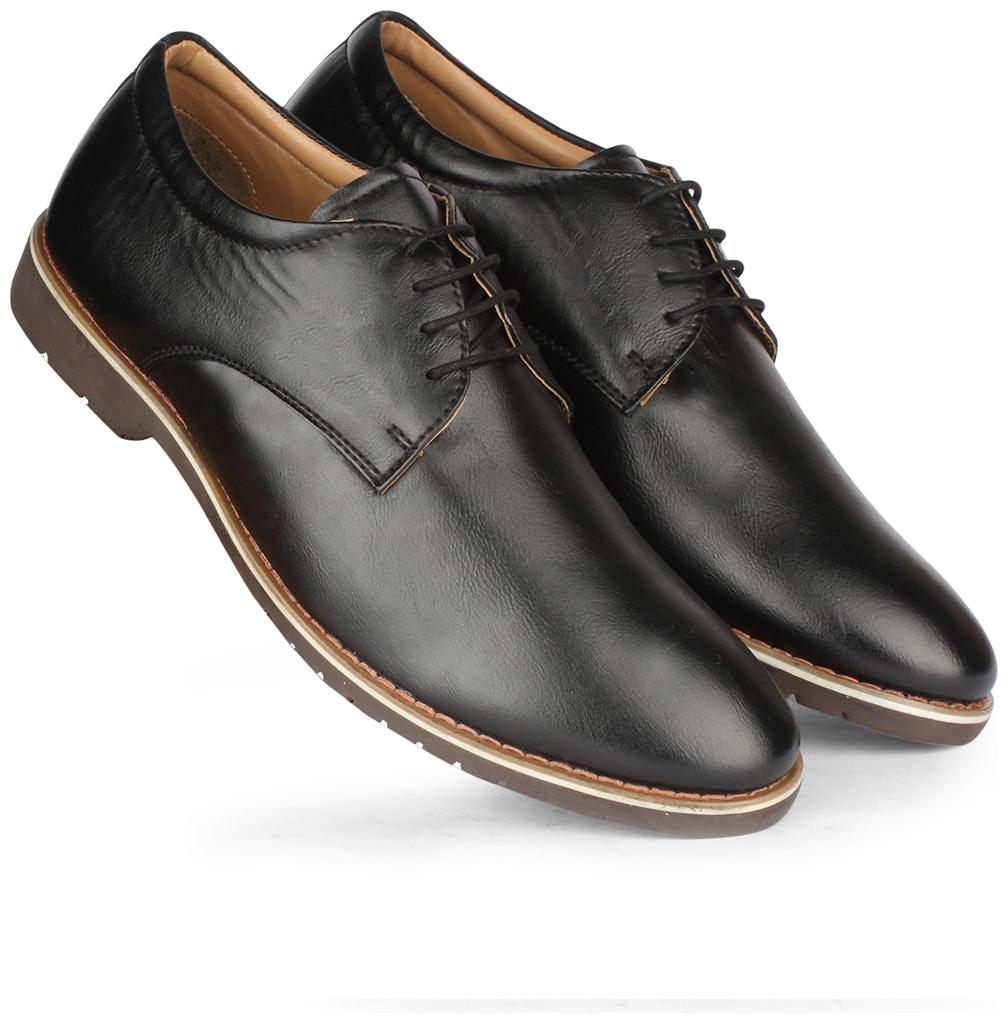 

Rexler Men Black Derby Formal Shoes - REXLER LV 01 BLK