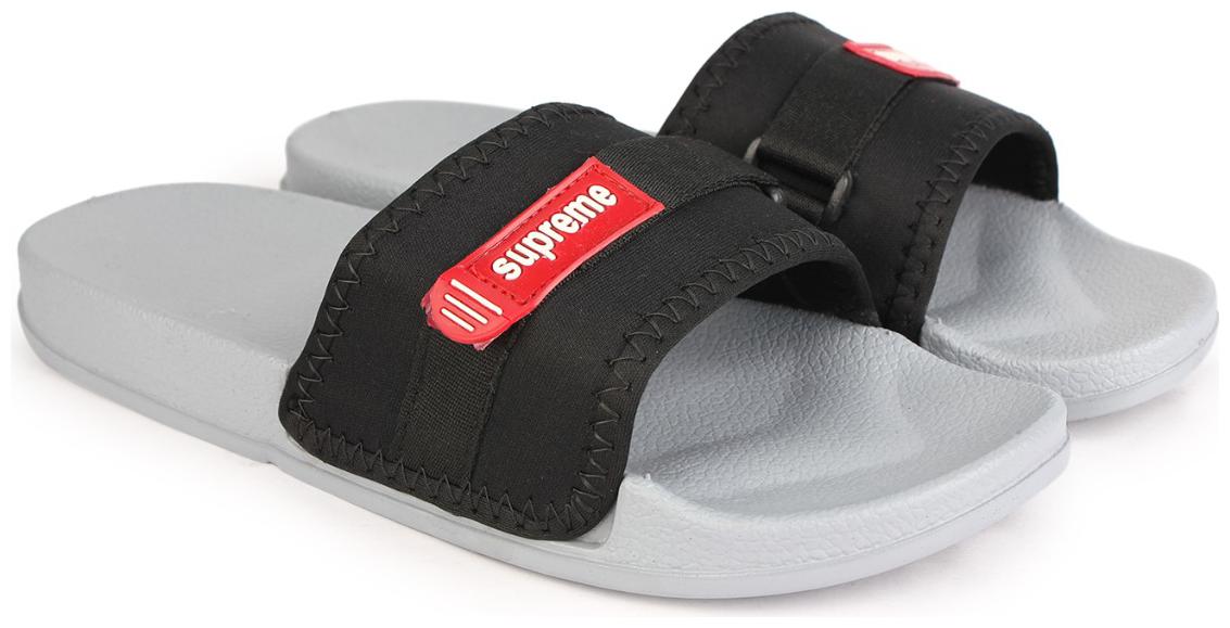 

Richale Men Grey Black Flip-Flops - 1 Pair