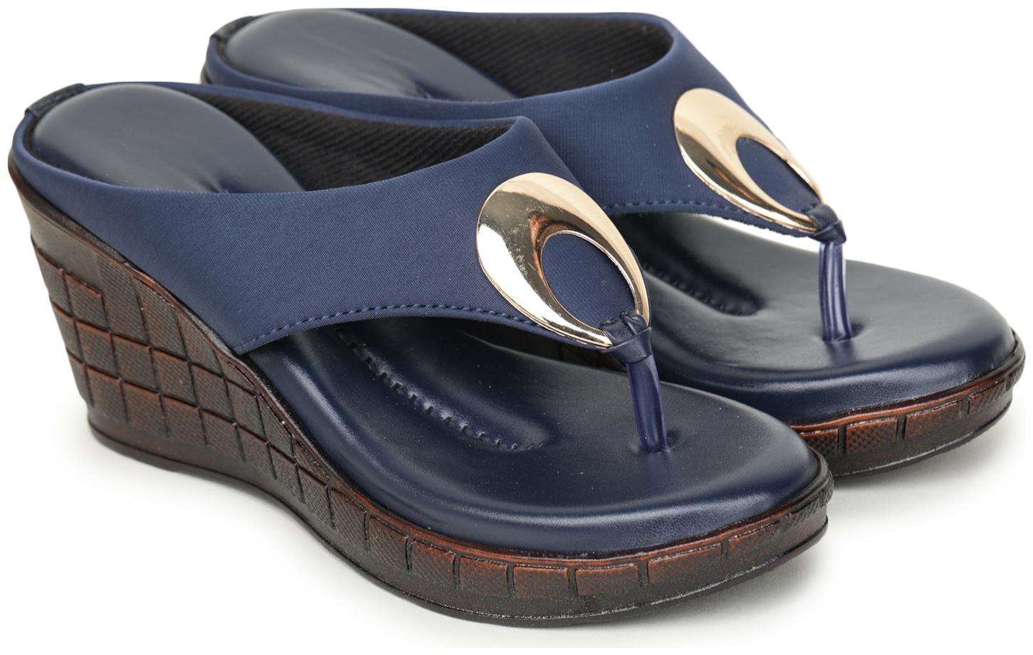 

RIMBOLL Women Navy Blue Wedges