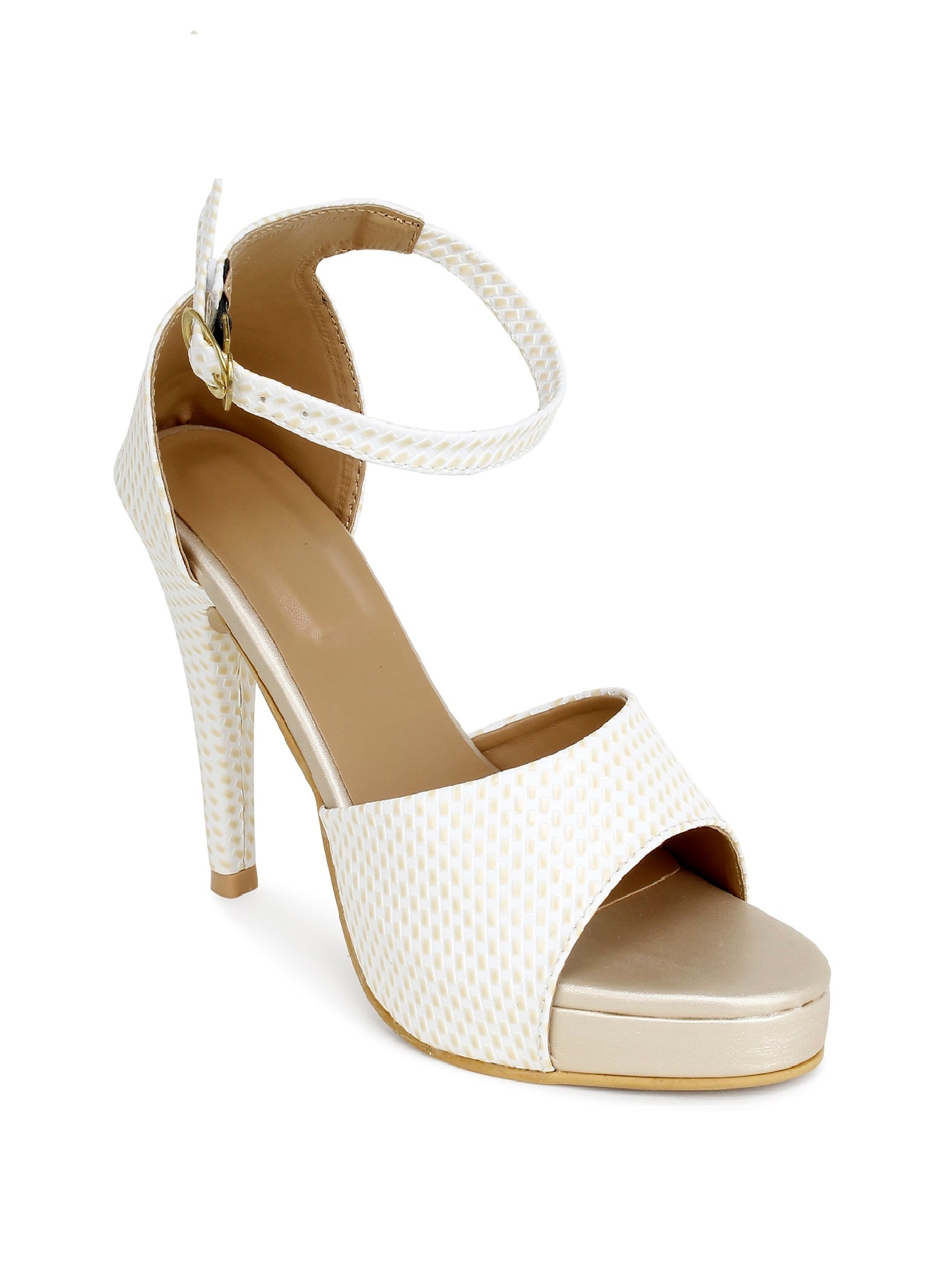 

RIMBOLL Women Cream Heeled Sandals
