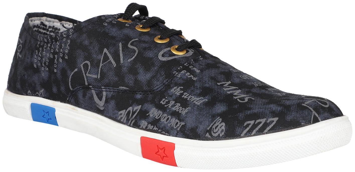 

ROBBOX Men Navy Blue Casual Shoes - MEN S WALKING SHOES - 1400-BLACK