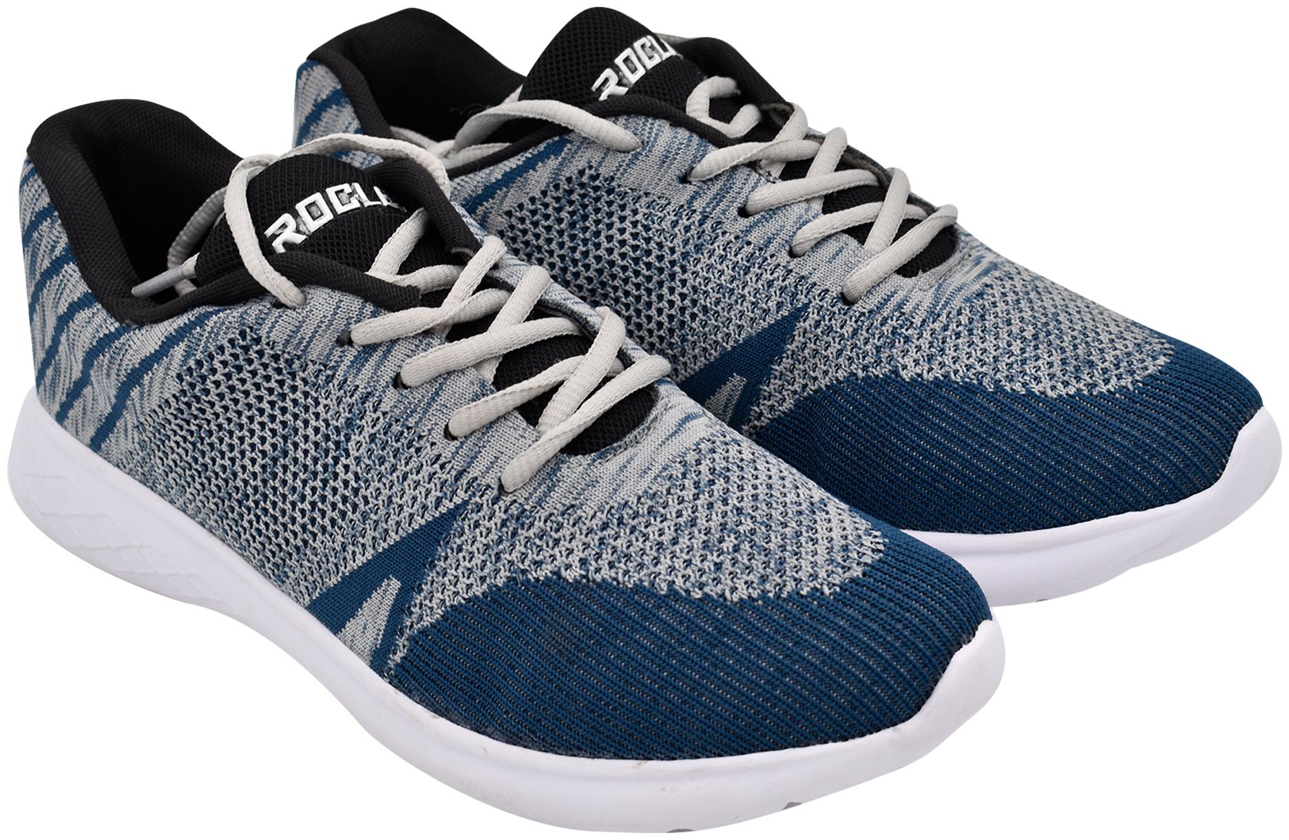 

ROCLEX Men Sports 2 1 Running Shoes ( Navy Blue Grey )