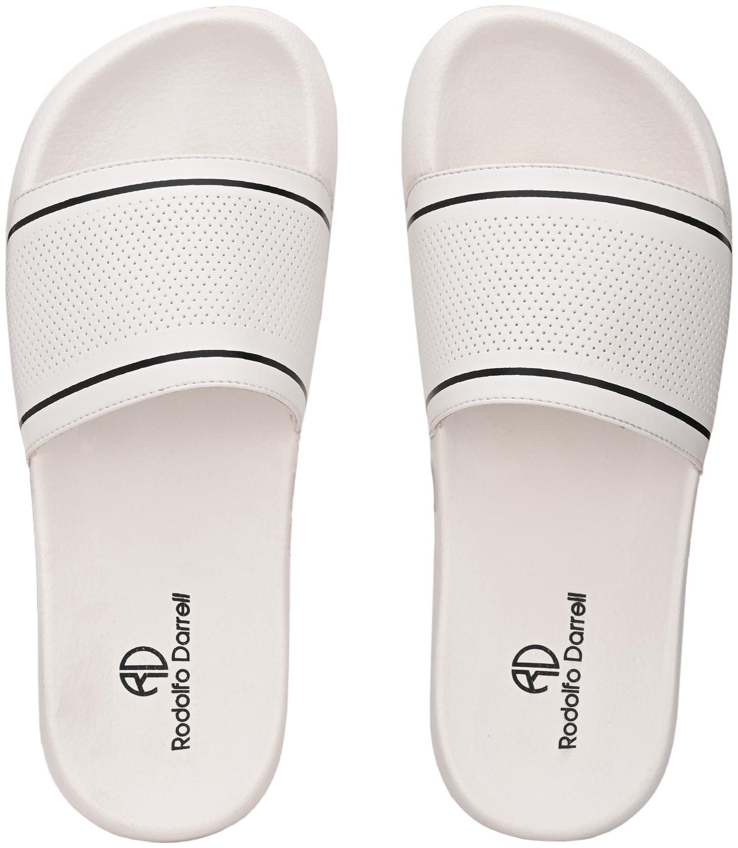 

Rodolfo Darrell Men White Sliders - 1 Pair