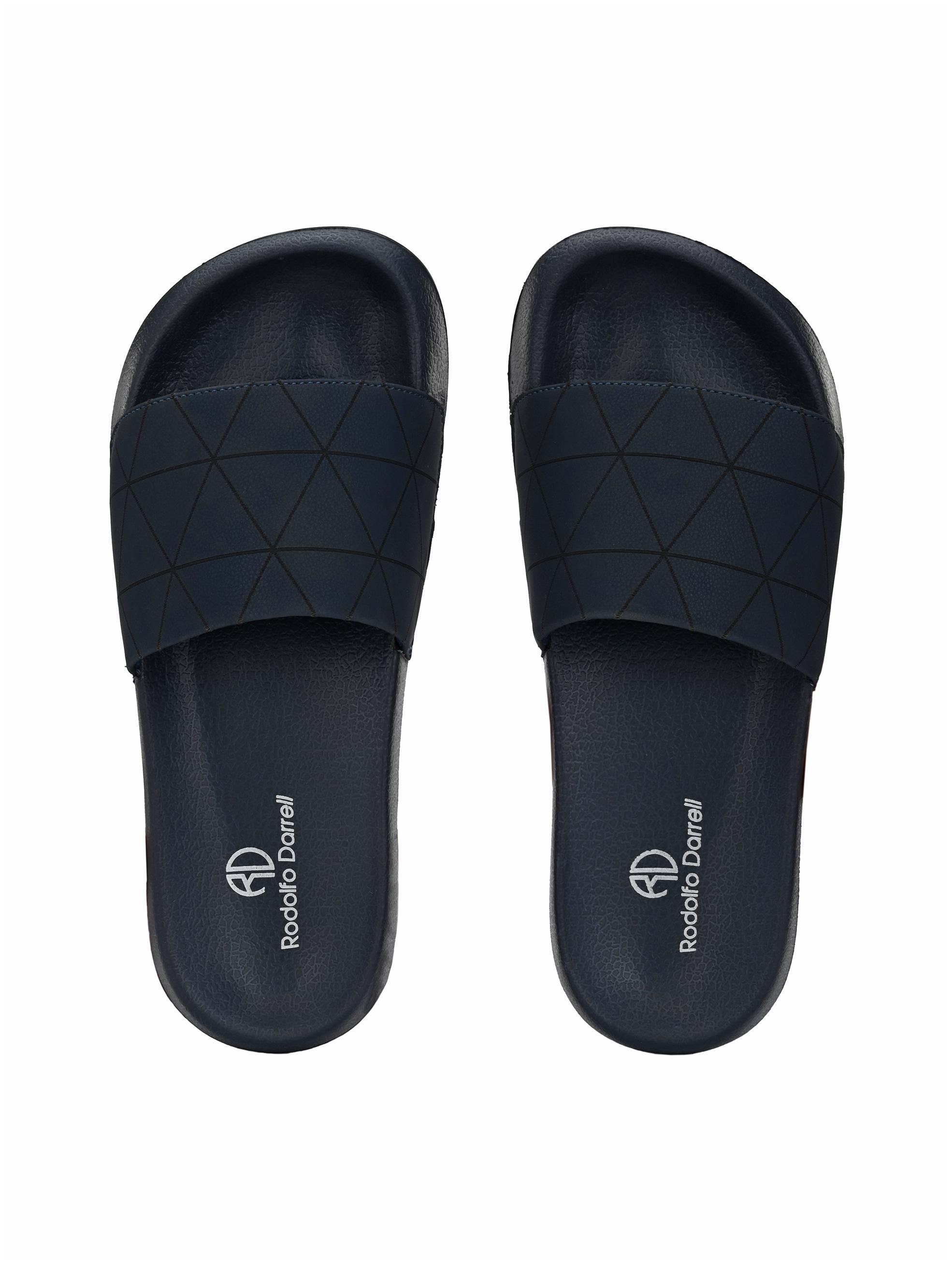 

Rodolfo Darrell Men Navy Blue Sliders - 1 Pair
