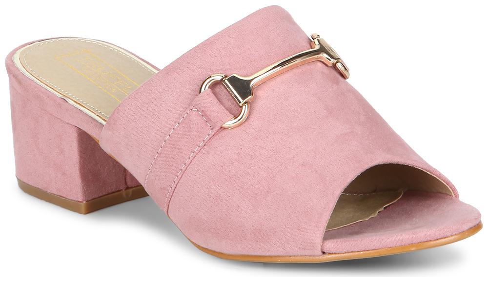 

Truffle Collection Rose Dust Microfibre Low Heel Mule Sandals