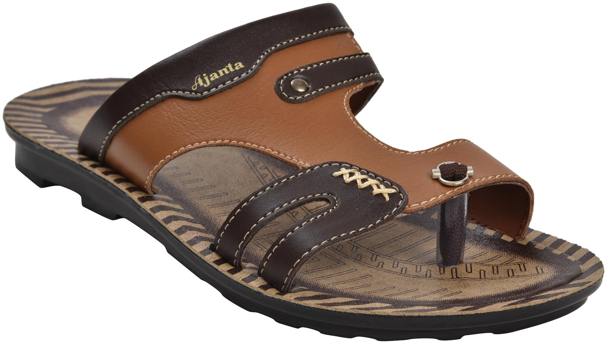 

Ajanta Men Brown Flip-Flops - 1 Pair