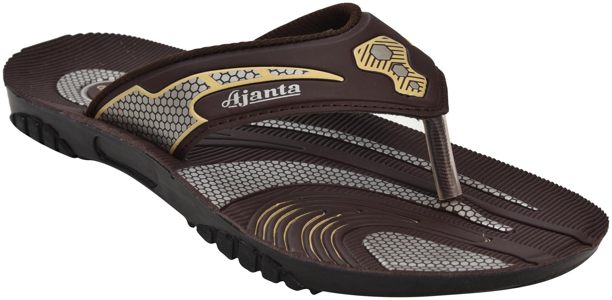 

Ajanta Men Brown Flip-Flops - 1 Pair