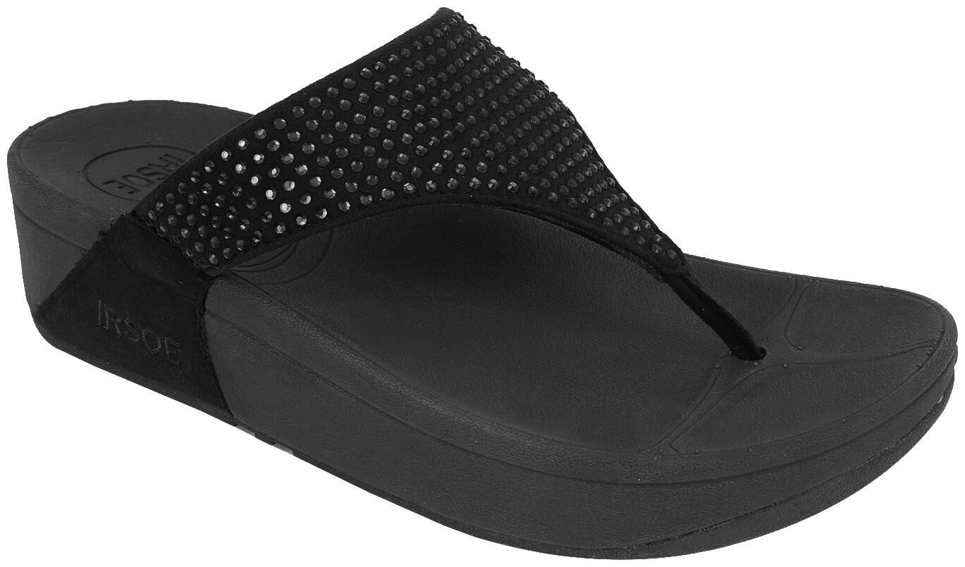 

RUSHERS Women Black Open Toe Flats