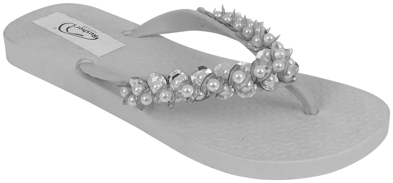 

RUSHERS Women Off-White Open Toe Flats