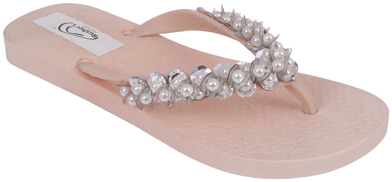 

RUSHERS Women Peach Open Toe Flats
