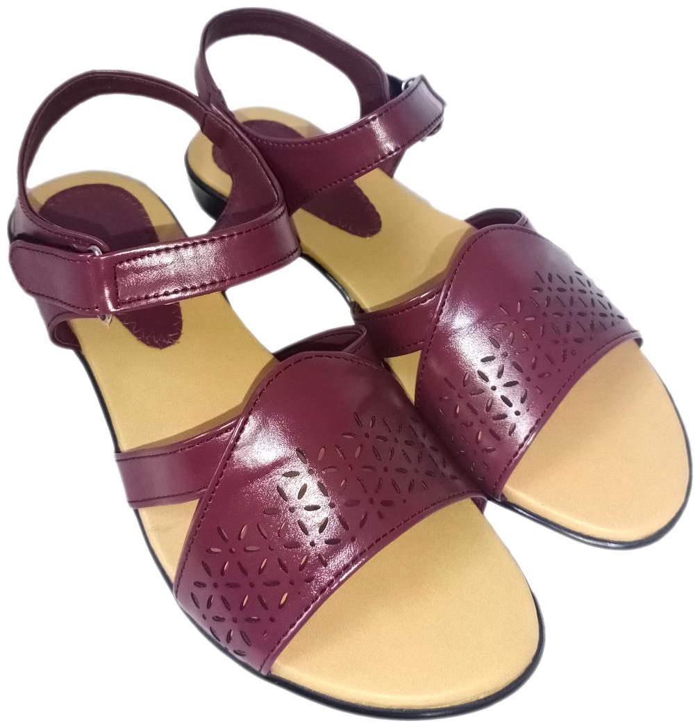 

Saanvishubh Women Maroon Sandals