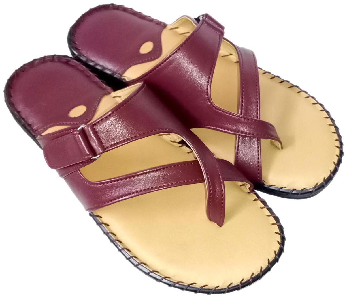 

Saanvishubh Women Maroon Open Toe Flats