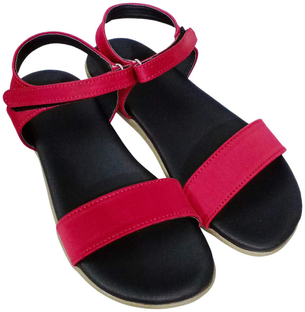 

Saanvishubh Women Maroon Sandals