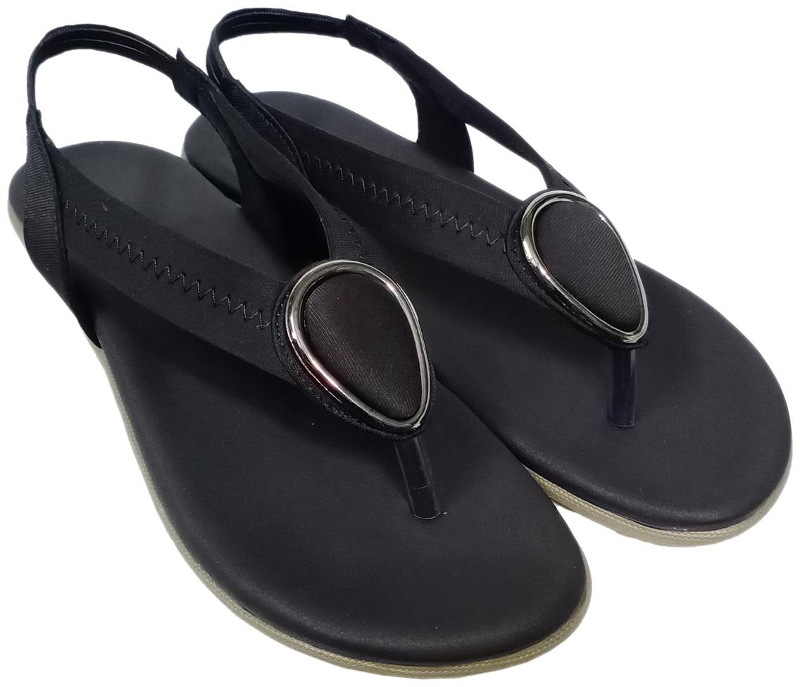 

Saanvishubh Women Black Sandals