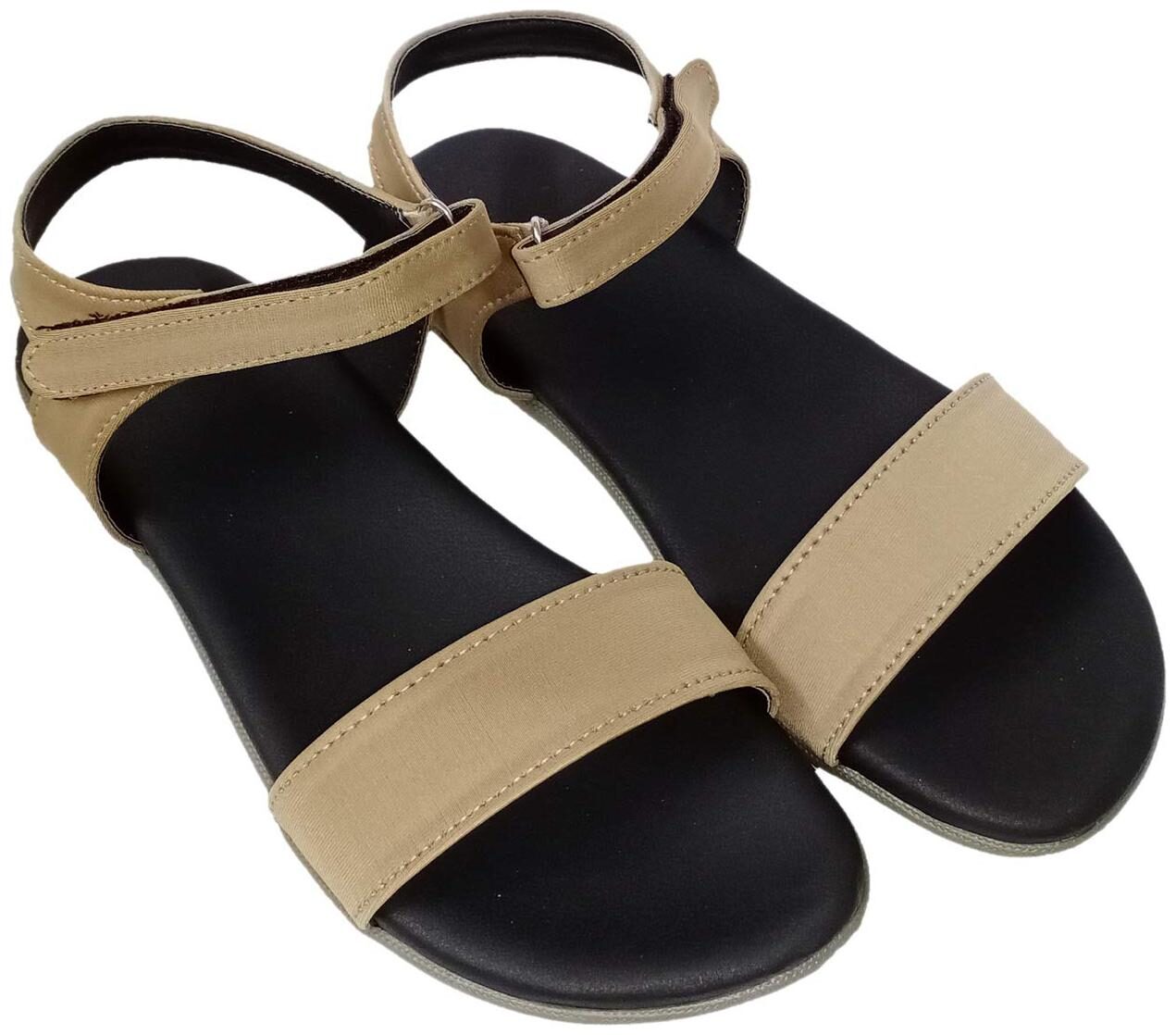 

Saanvishubh Women Beige Sandals