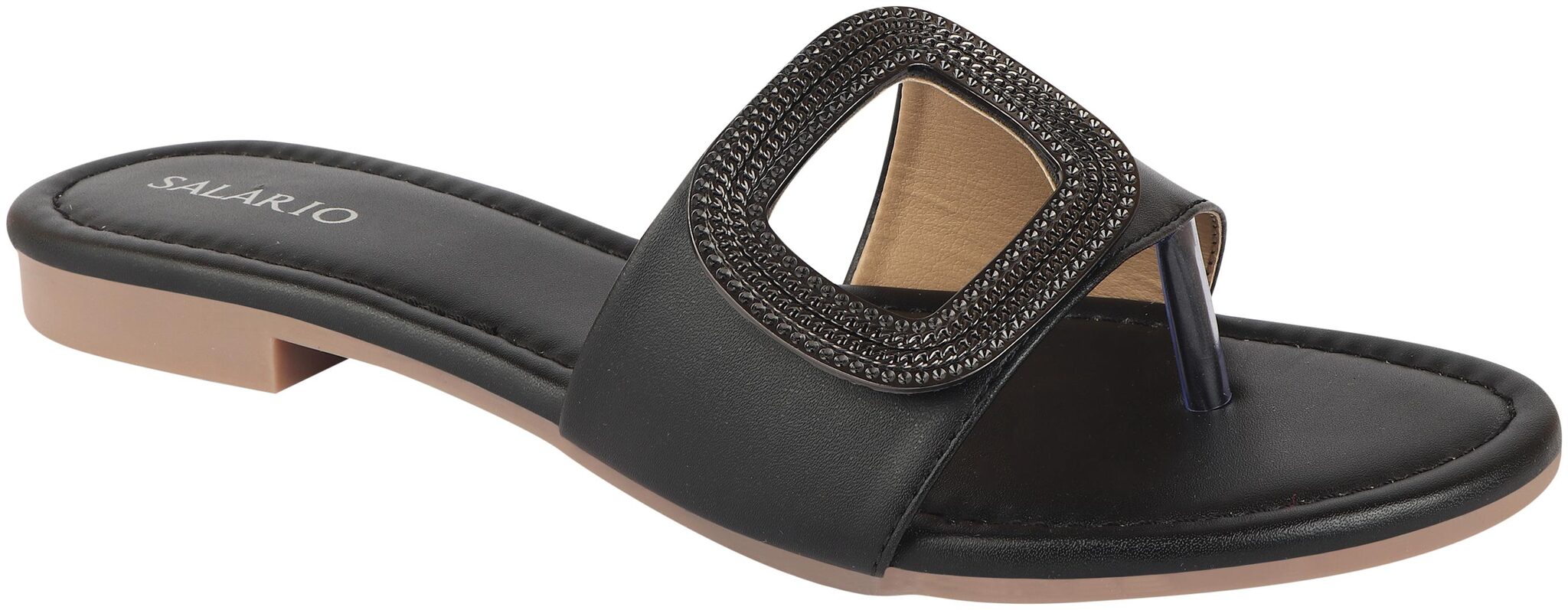 

SALARIO Women Black Open Toe Flats