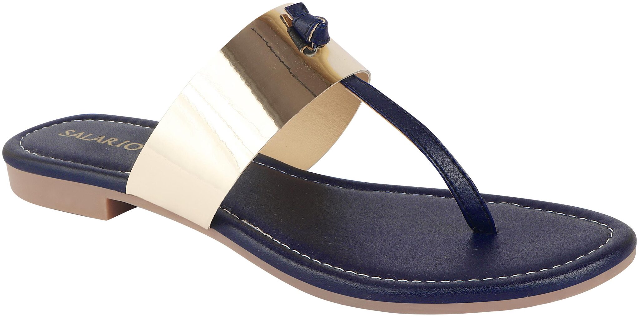 

SALARIO Women Gold Open Toe Flats