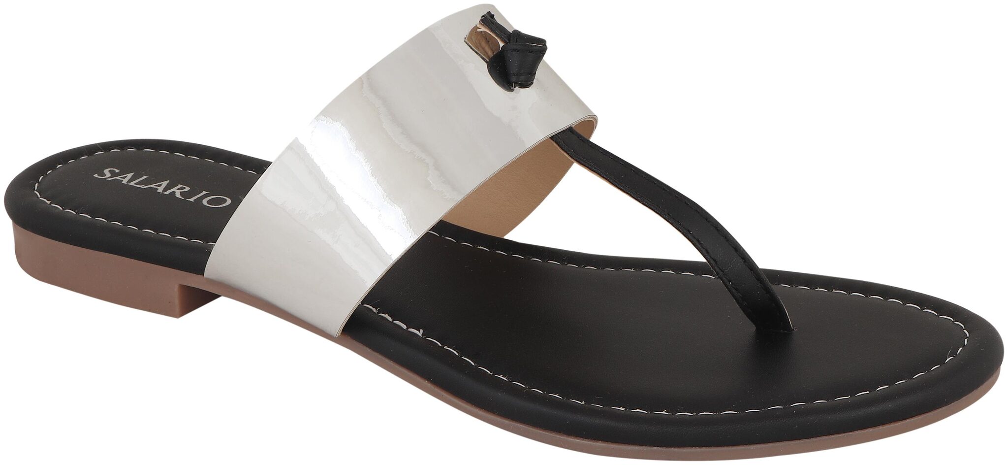 

SALARIO Women Silver Open Toe Flats