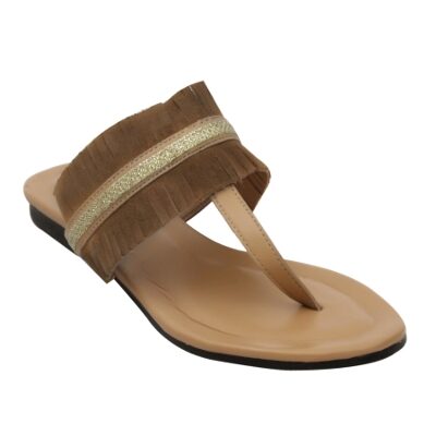 

Salt N Pepper Avril Beige Yellow Real Leather Women Casual Slippers