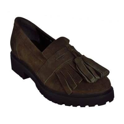 

Salt N Pepper Box Dk taupe Suede Leather Women Casual Shoes