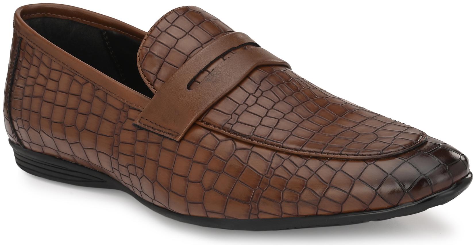 

San Frissco Men Tan Loafers - EC 11241 TAN CROCO TAN