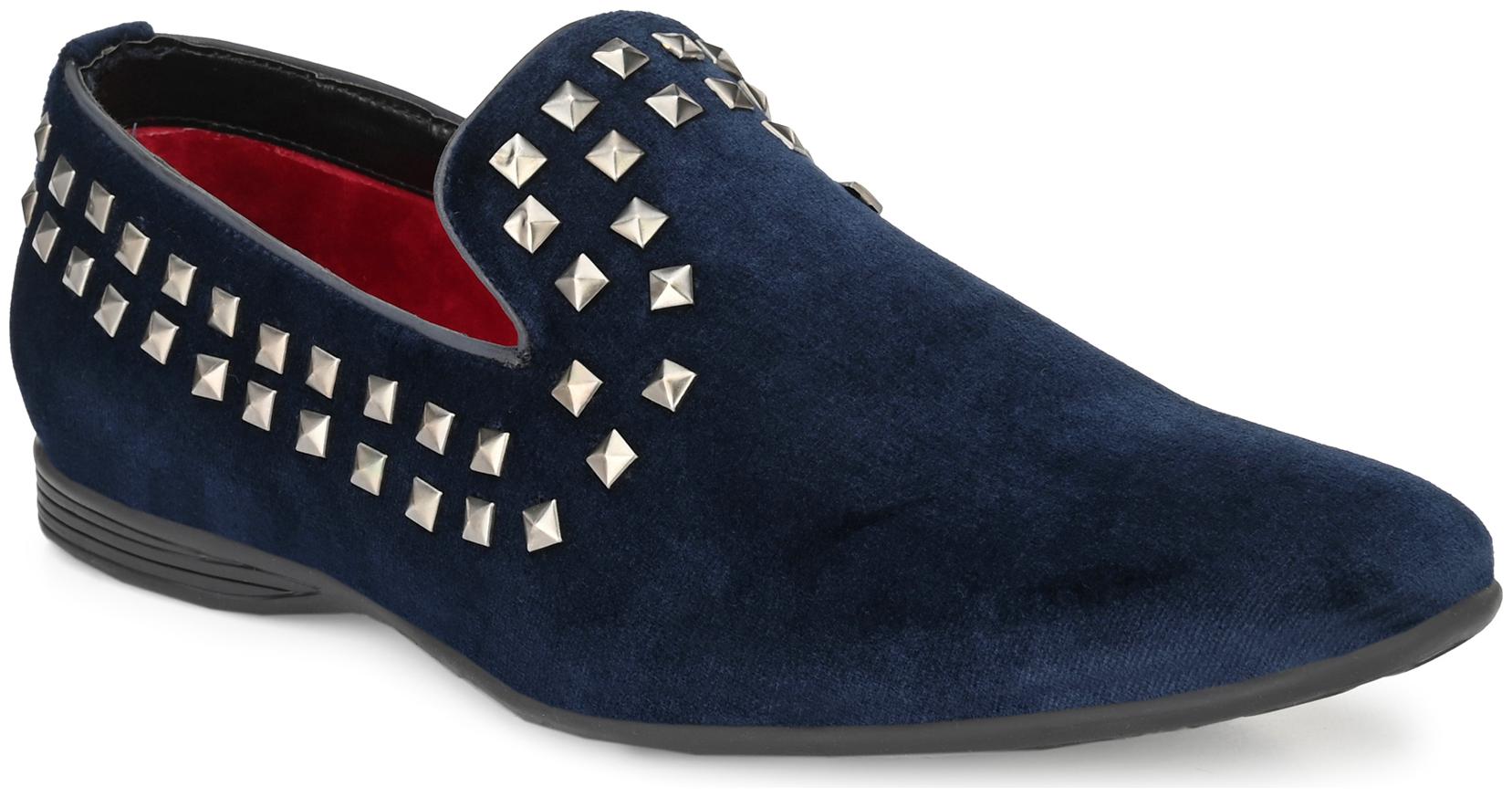 

San Frissco Men Blue Loafers - EC 11227 VELVET BLUE