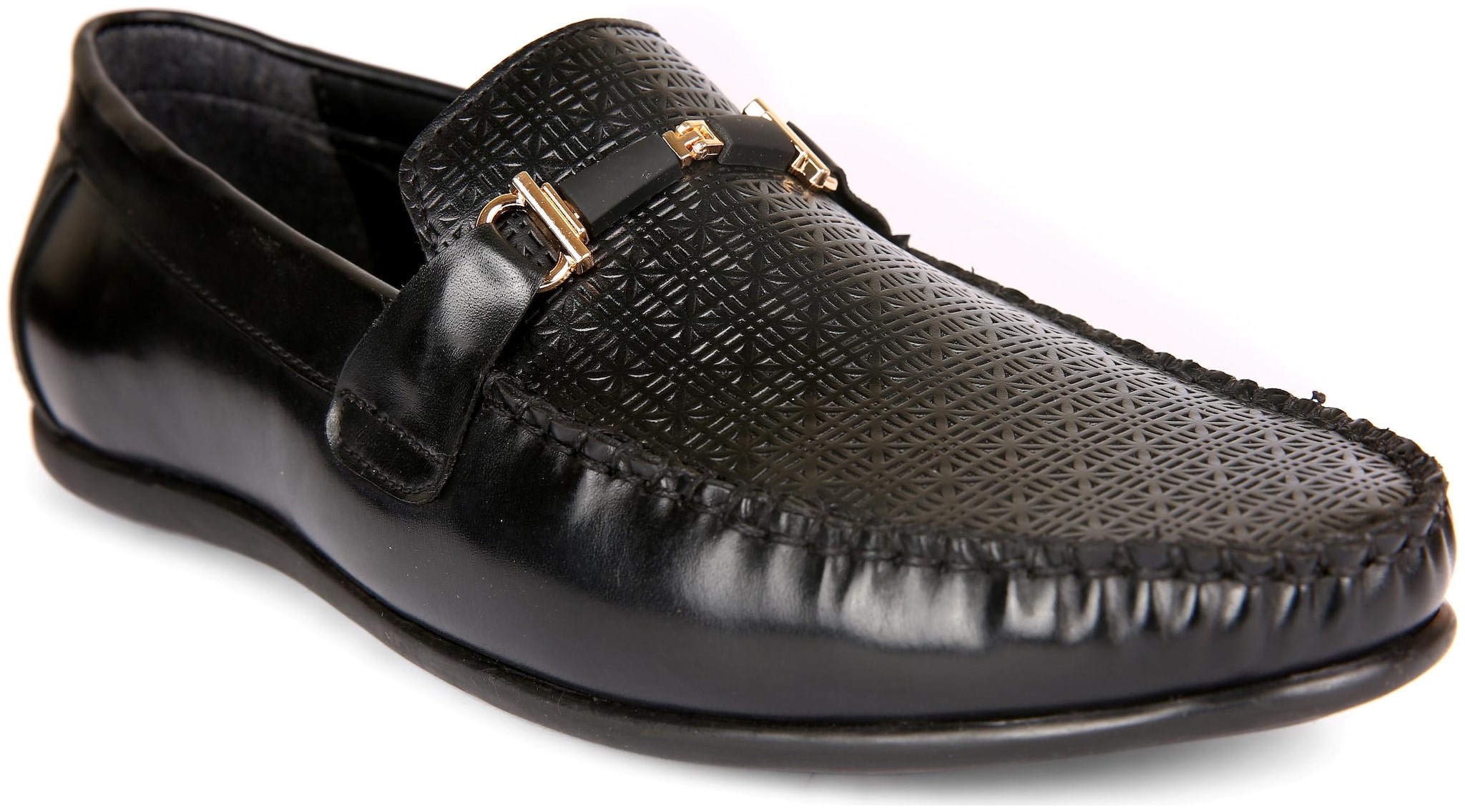 

San Frissco Men Black Loafers - AK-1365 FM CRUST BLACK