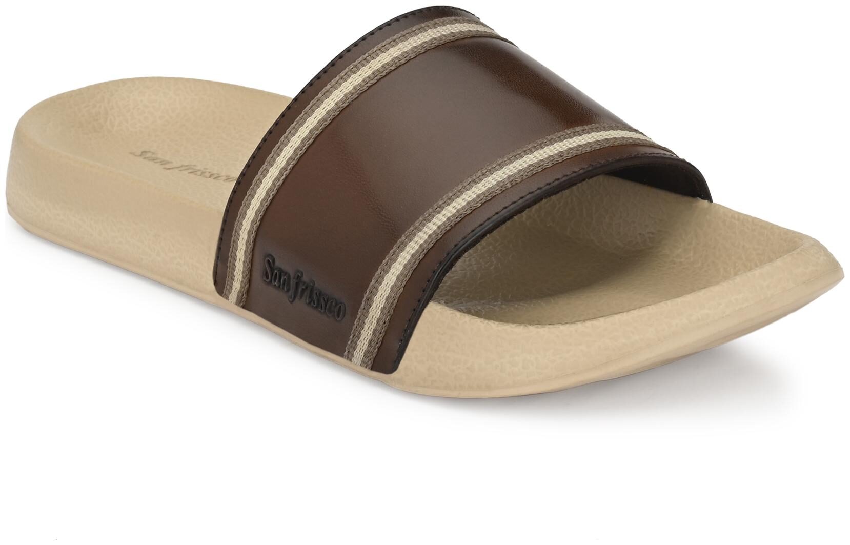 

San Frissco Men Brown Sliders - 1 Pair