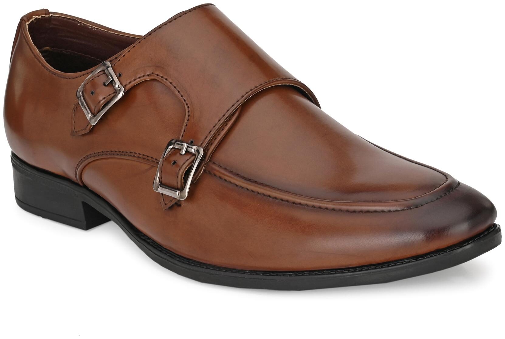 

San Frissco Men Brown Monk Shoes