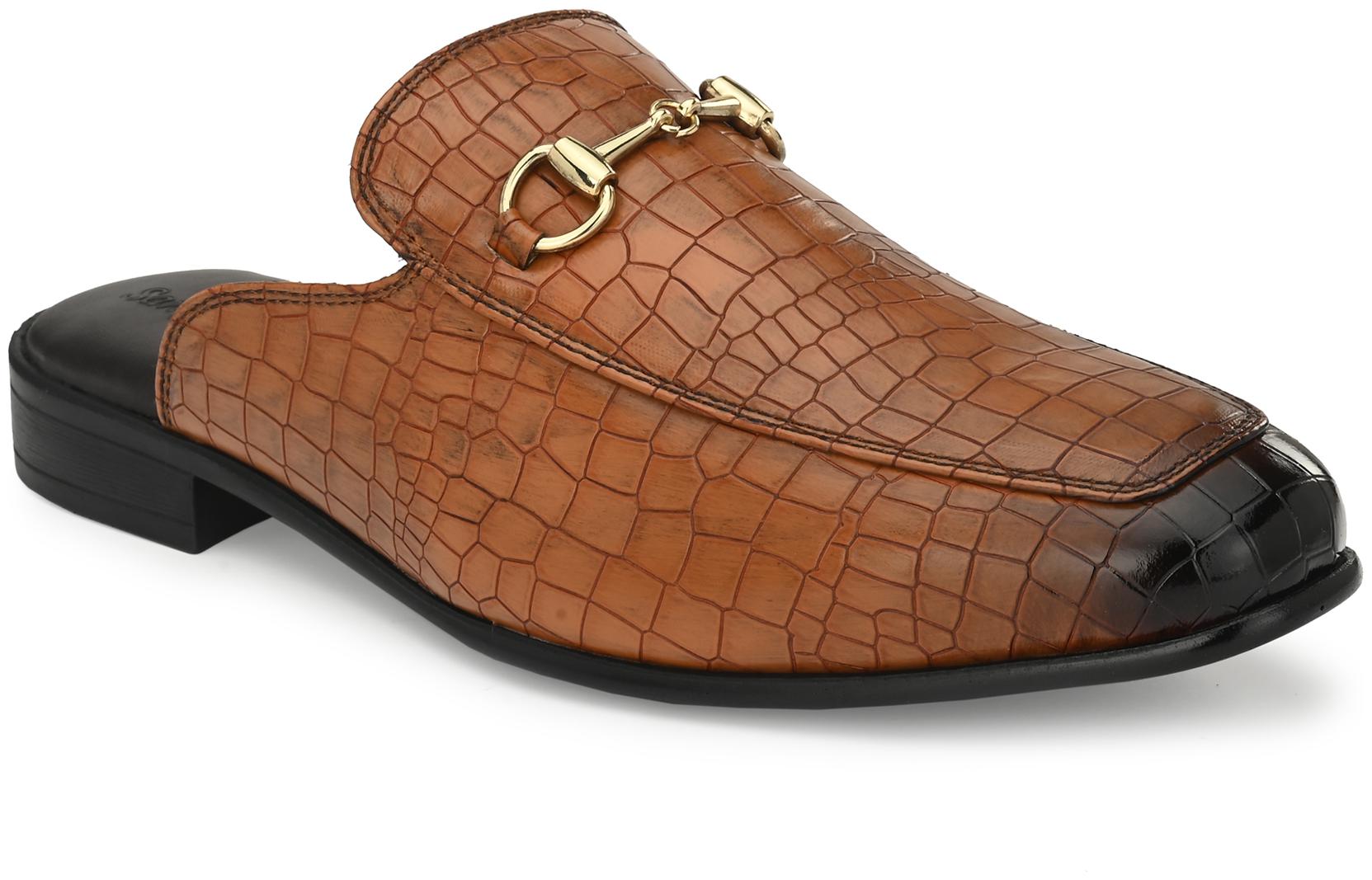

San Frissco Men Brown Loafers - EC 4661 CARANEL CROCO CAR