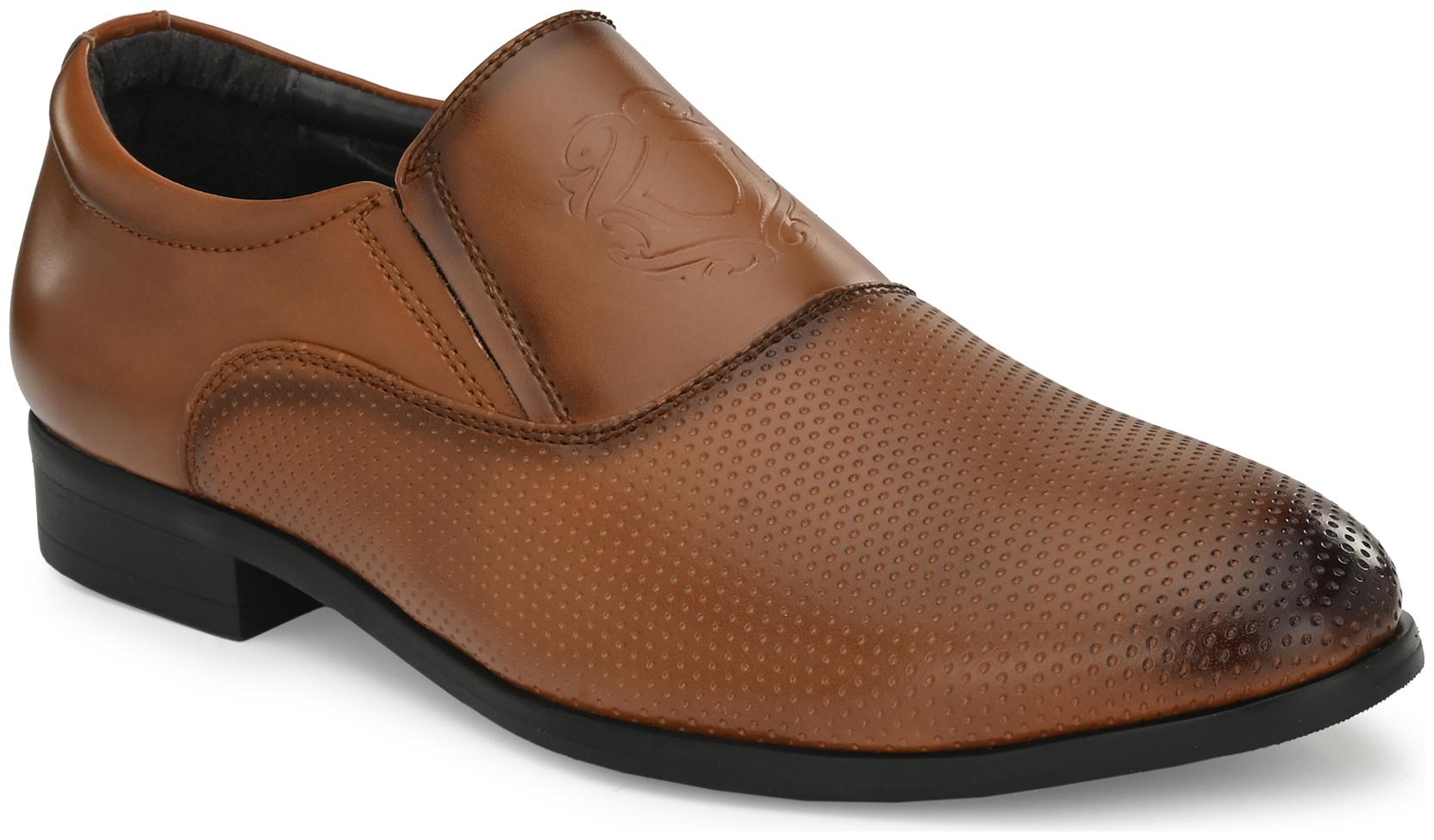 

San Frissco Men Tan Slip-On Formal Shoes