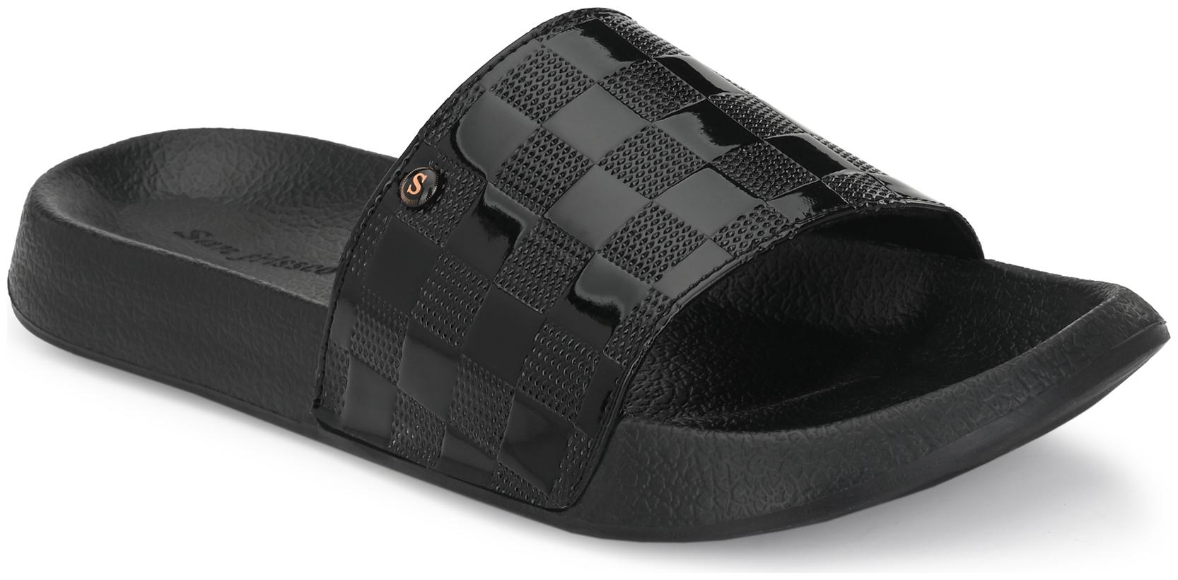 

San Frissco Men Black Sliders - 1 Pair