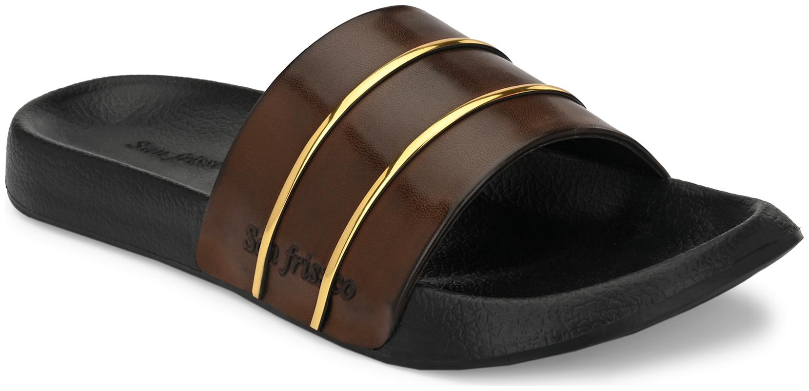 

San Frissco Men Brown Sliders - 1 Pair