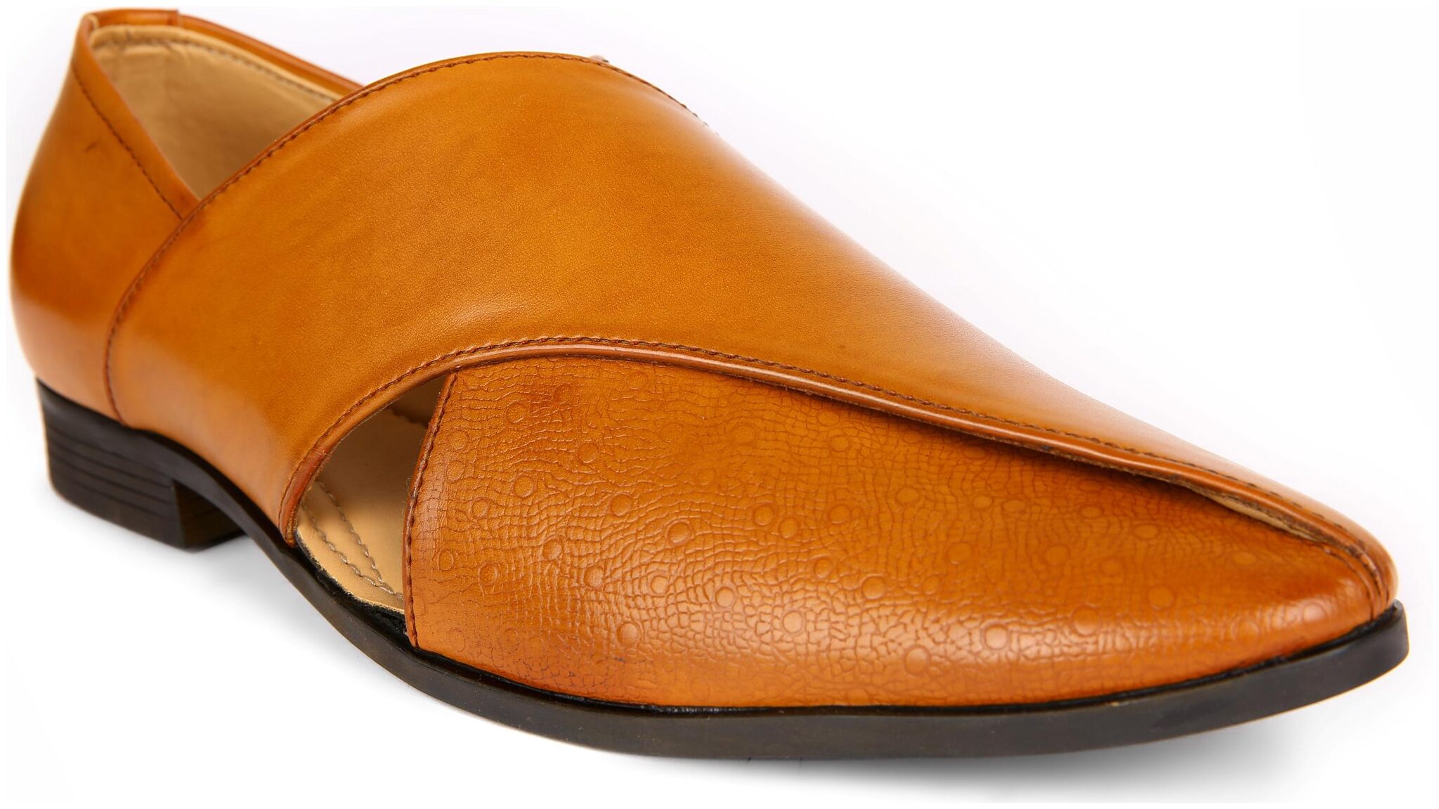 

San Frissco Tan Men s Faux Leather Casual Mojaris
