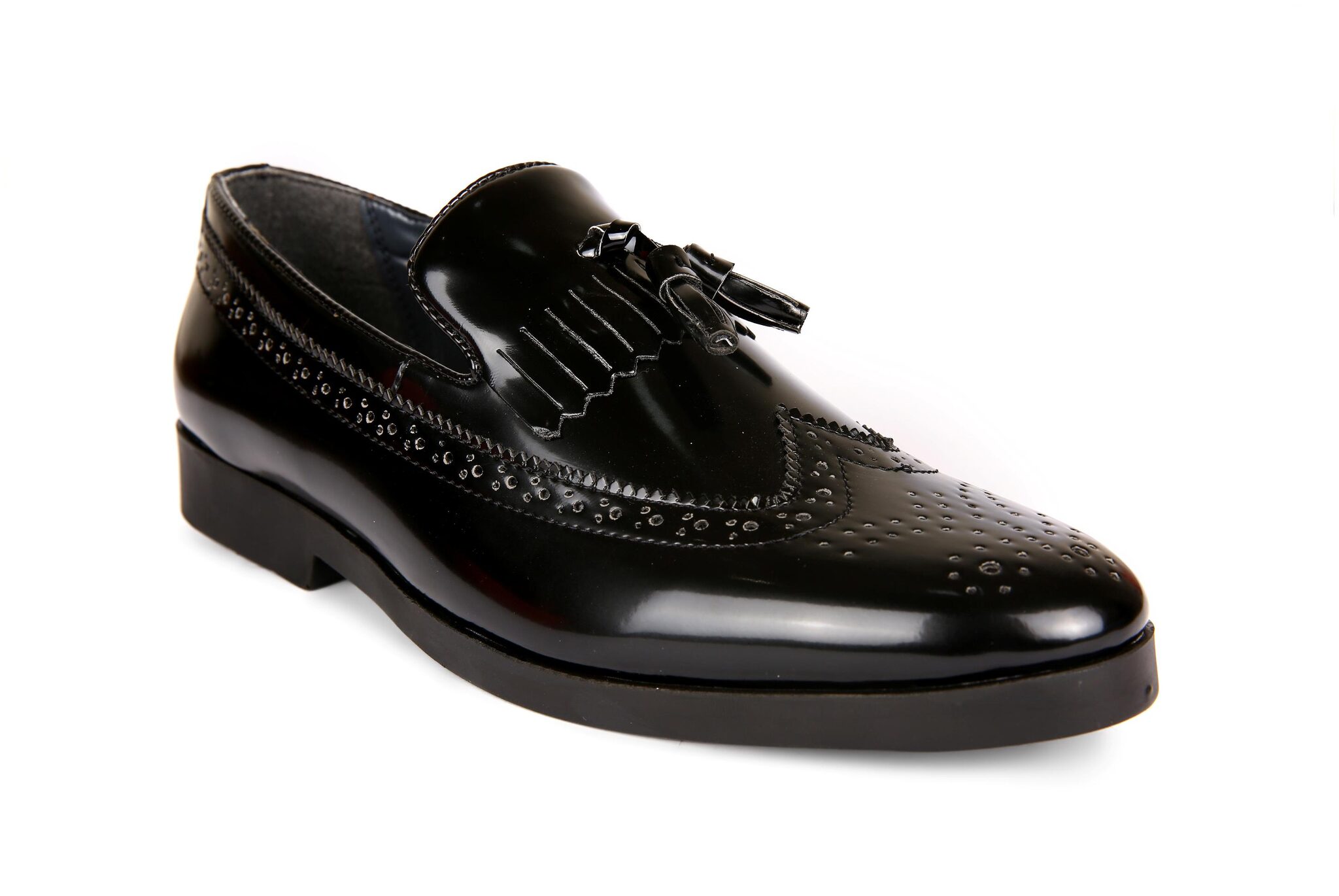 

San Frissco Men Black Slip-On Formal Shoes - EC 7805 BLK PETANT BLACK