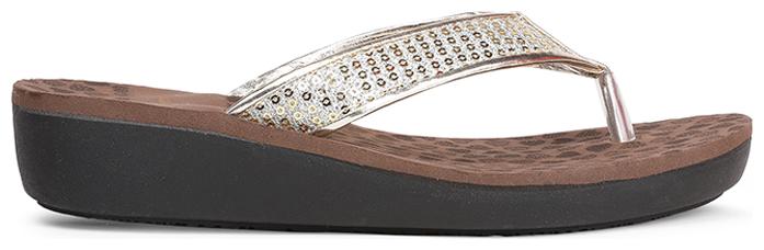 

SANDAK Women s Gold Flats Sandals-UK 4