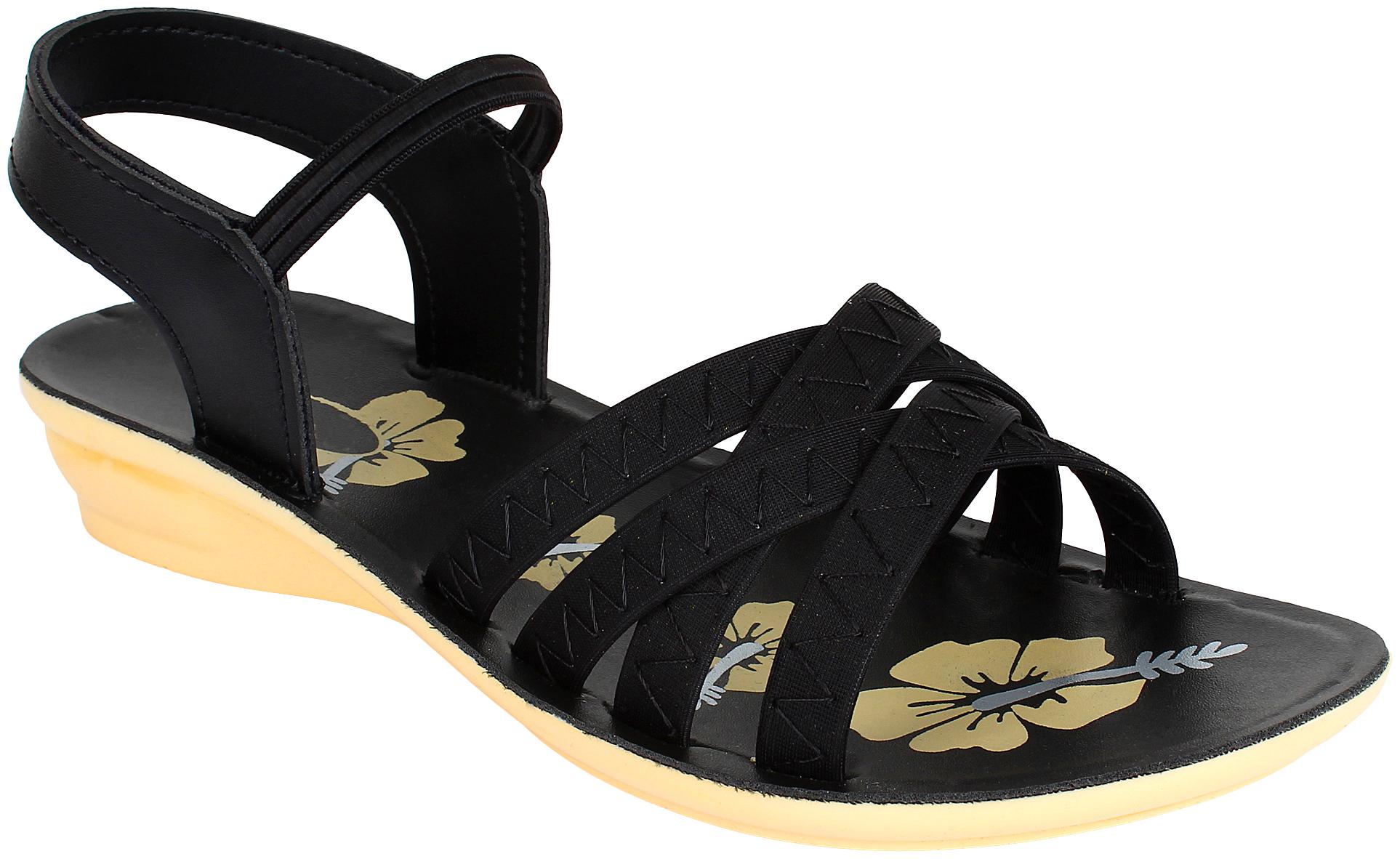 

BERSACHE Women Black Sandals