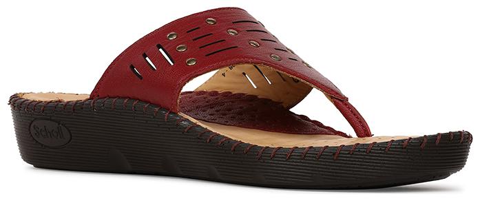 

SCHOLL Leather T-Strap Flats For Women
