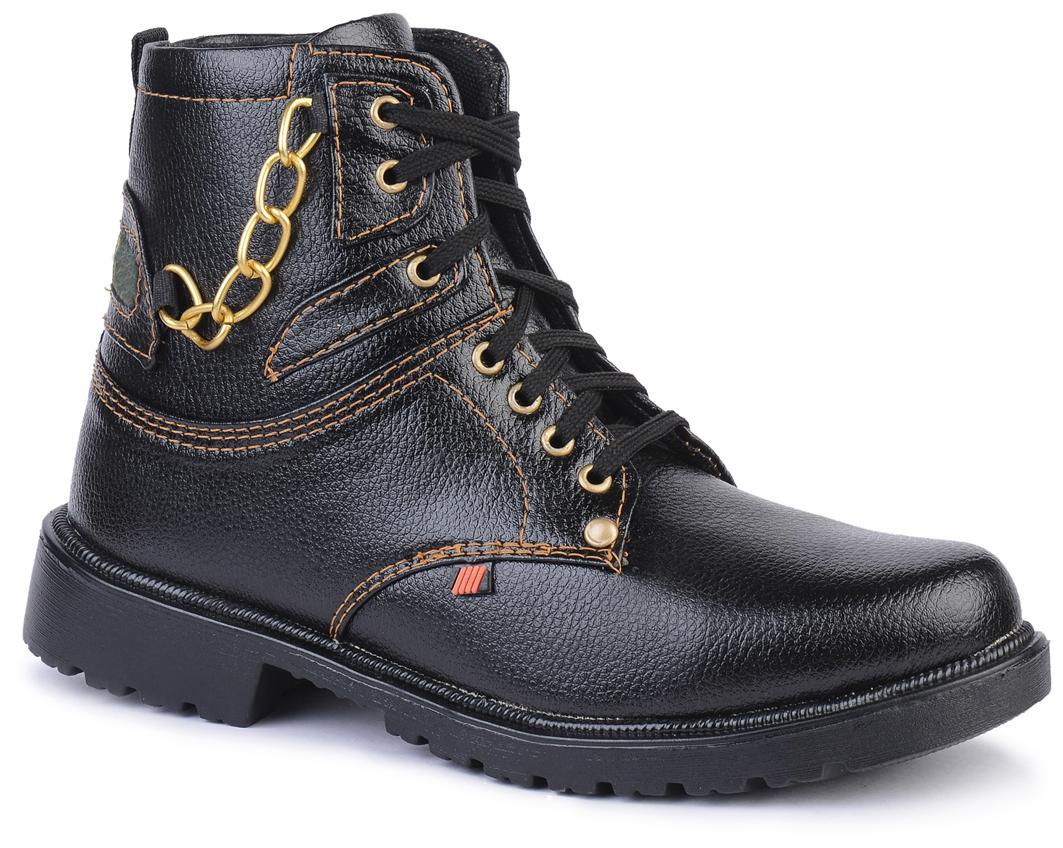 

Semana Men Black Ankle Boots - HIGH ANKLE