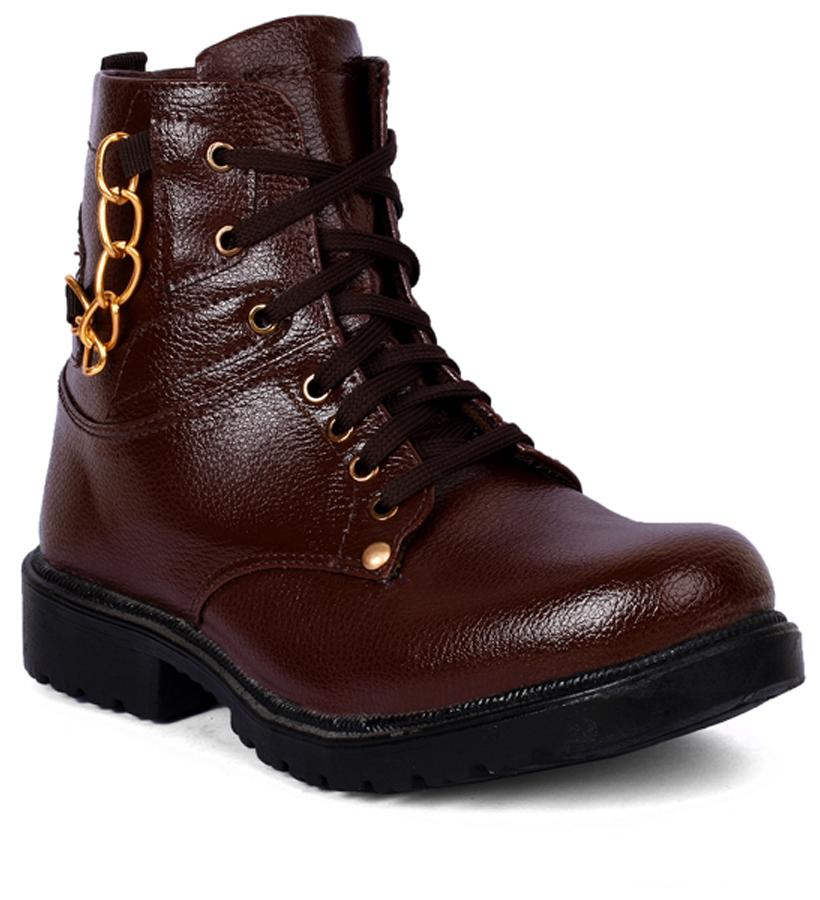 

Semana Men Brown Ankle Boots - HIGH ANKLE