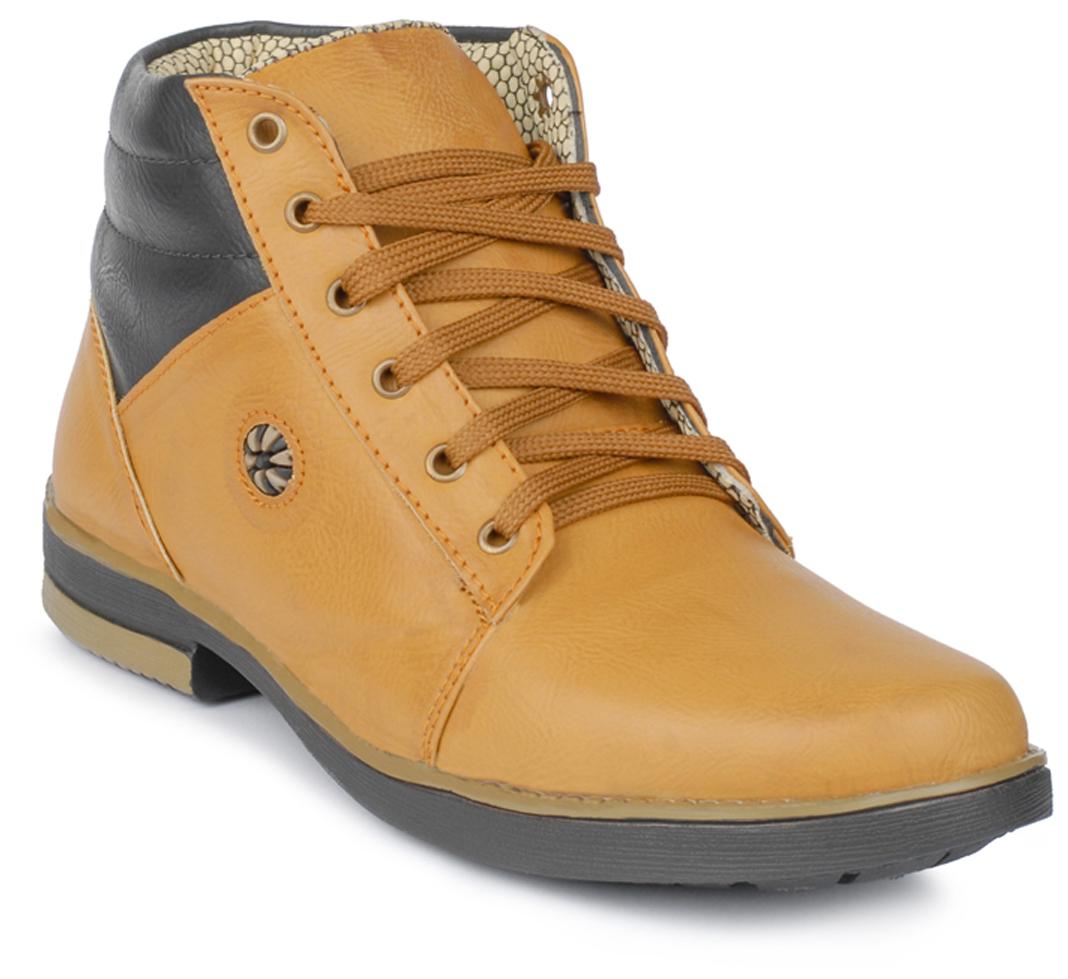 

Semana Men White Ankle Boots - HIGH ANKLE